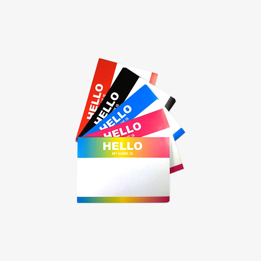 Hello my name is Sticker 50 Pcs. Din A8 - 5 Colors