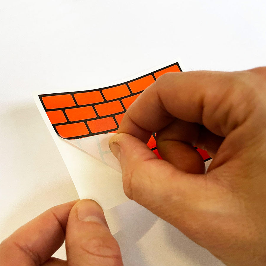 FLUX Eggshell Stickers 50 pcs Bricks Orange