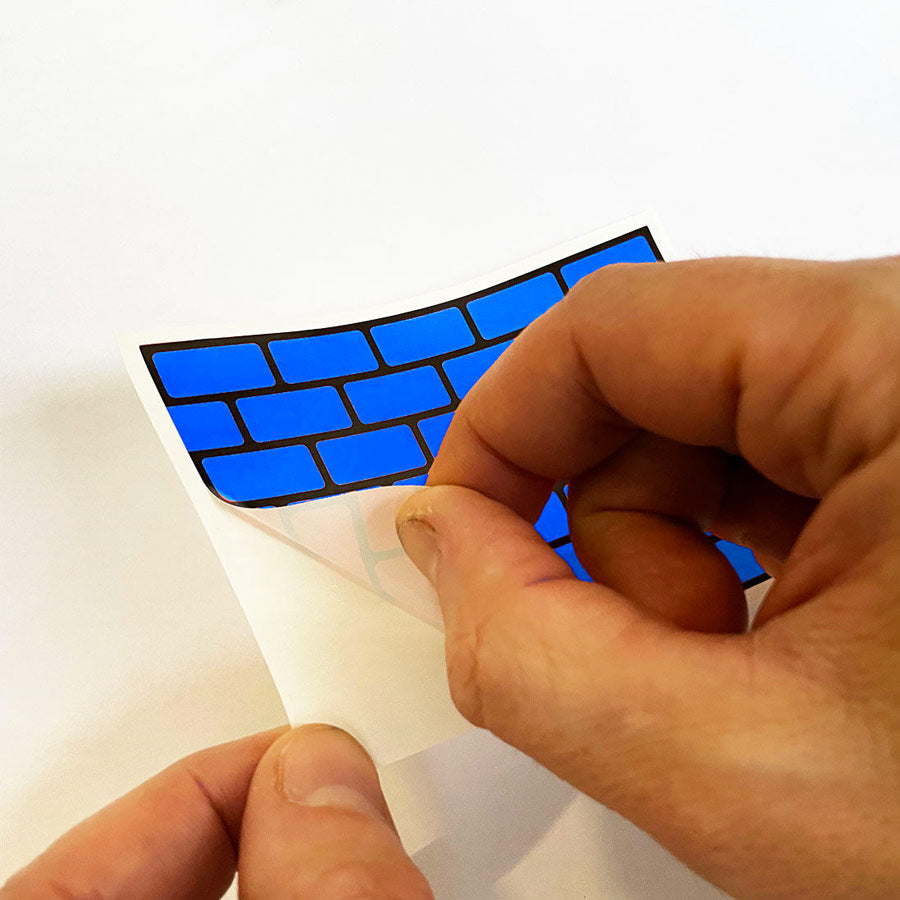 FLUX Eggshell Stickers 50 pcs Bricks Blue