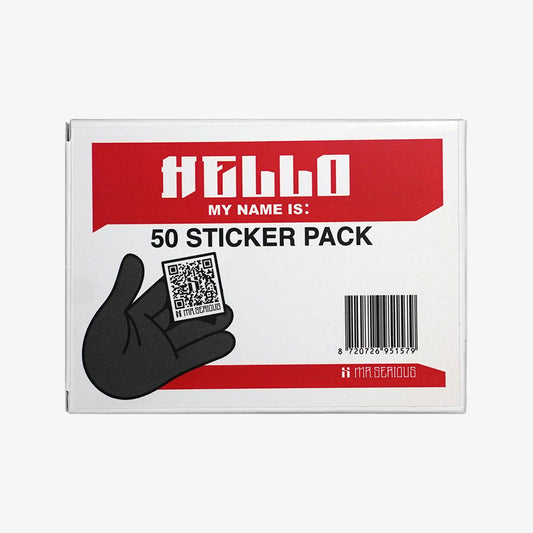 Mr. Serious Hello my name is Sticker - 50er Pack