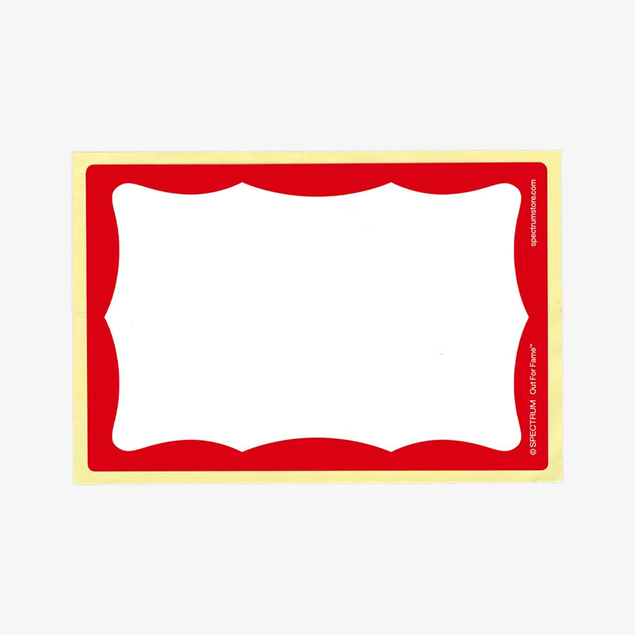 Spectrum OG Name Tag Stickers Red 100 pcs