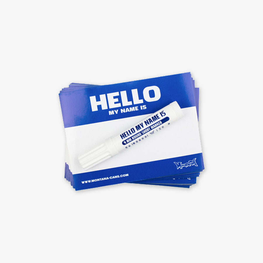 Montana „Hello my name is…“ Sticker Pack (Blue)