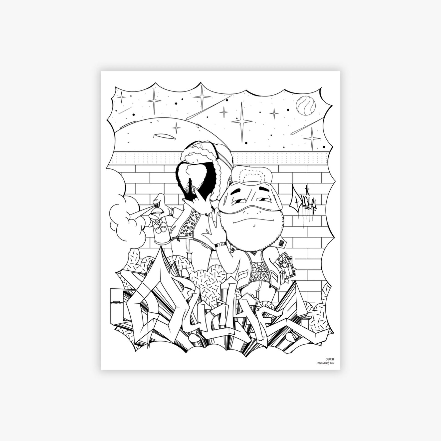 American Graffiti Coloring Book