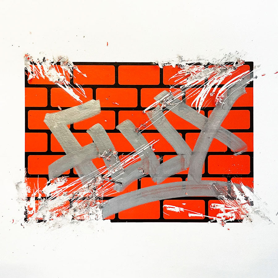 FLUX Eggshell Stickers 50 pcs Bricks Orange