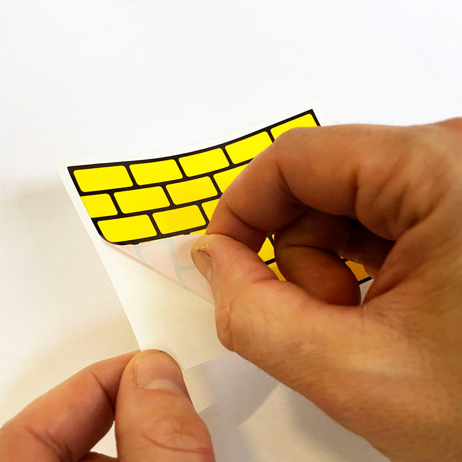 FLUX Eggshell Stickers 50 pcs Bricks Yellow