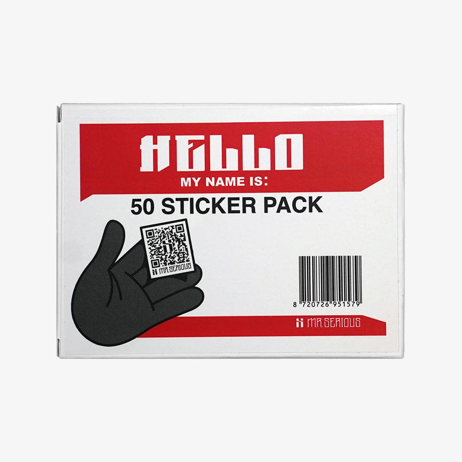Mr. Serious Hello my name is Sticker - 50er Pack