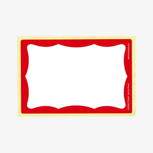 Spectrum OG Name Tag Stickers Red 100 pcs